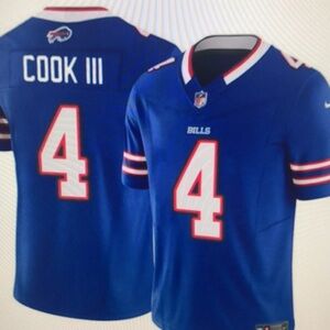 James Cook III Blue Stitched Jersey Vapor💛